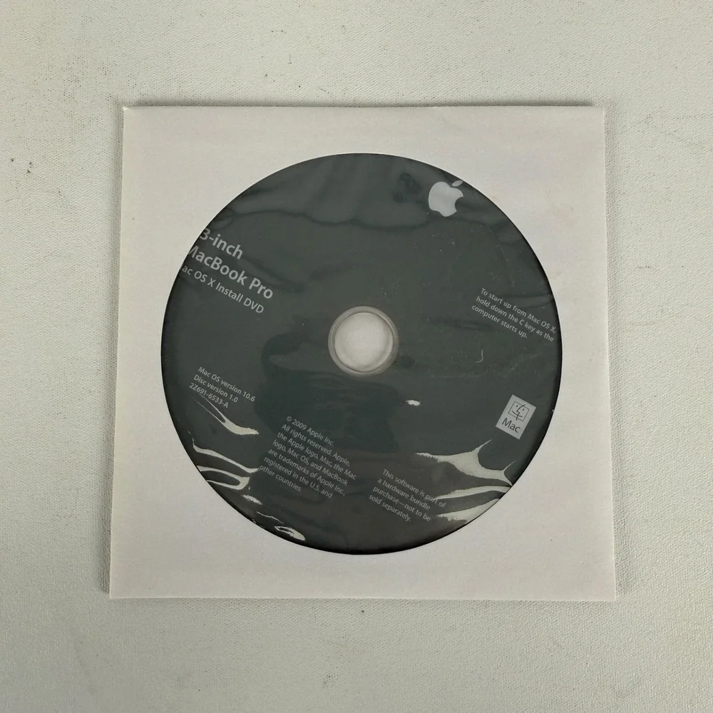 Apple MacBook Pro 13-inch Mac OS X Install DVD 2009 Disc